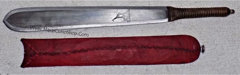 African Handmade Maasai Warrior Tribal Hunting Knife / Sword (seme) - By Masai Curio Shop