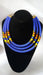 African Zulu Blue Beaded Layered Necklace Maasai Jewelry - By Naruki Crafts