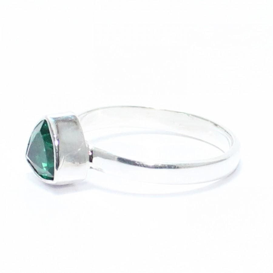 rings Amazing GREEN EMERALD Gemstone Ring Birthstone 925 Sterling Silver Fashion Handmade Jewelry All Size Gift - by Zone