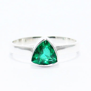 rings Amazing GREEN EMERALD Gemstone Ring Birthstone 925 Sterling Silver Fashion Handmade Jewelry All Size Gift - by Zone