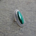 rings Amazing Statement Design Vintage Art Deco Style Cocktail Large Oval Cut Cabochon Malachite Halo Sterling Silver Ring - by 