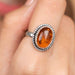 Rings Amber Ring Baltic Solid 925 Sterling Silver Orange Gemstone Antique Unique Gift for her - by jaipur art jewels