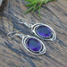 Earrings Amethyst Gemstone - 925 Silver Dangle Jewelry - Women’s Gift Jewelry- - Designer Earrings- MK04