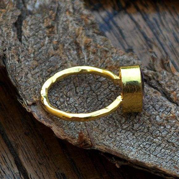Rings Amethyst gemstone gold ring 14k yellow