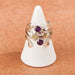 Rings Amethyst Peridot Multi Gemstone Sterling Silver Ring - by jaipur art jewels