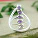 Rings Amethyst Silver Ring Purple Gemstone Long Design