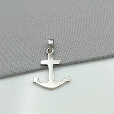 Anchor charm -Sterling silver anchor pendant- Oxidized pendant - Silver necklace - PD32 - by NeverEndingSilver