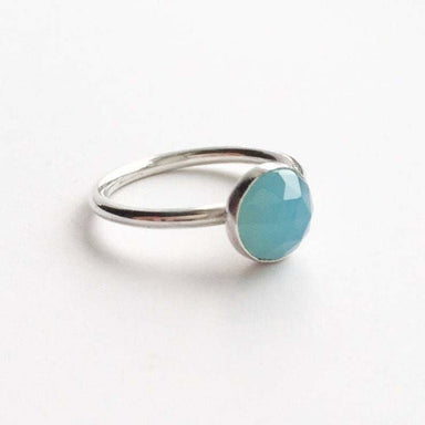 rings Aqua Chalcedony 925 Sterling Silver Ring Handmade Bohemian Jewelry Birthstone,Gift for her - by jaipur art jewels