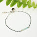 Bracelets AAA aquamarine bracelet with oxidized sterling silver chain - by Metal Studio Jewelry