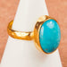 Rings Arizona Turquoise Ring 14K Gold Handmade Jewelry December Birthstone Gift for her Christmas jewelry - by jaipur art jewels