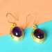 Artisan Handcrafted Purple Amethyst Gemstone Drop Earrings For Women - by Bhagat Jewels