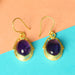 Artisan Handcrafted Purple Amethyst Gemstone Drop Earrings For Women - by Bhagat Jewels