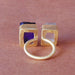 Artisan Handmade 18 Karat Gold Plated Crystal And Amethyst Birthstone Adjustable Ring For Women - by Bhagat Jewels