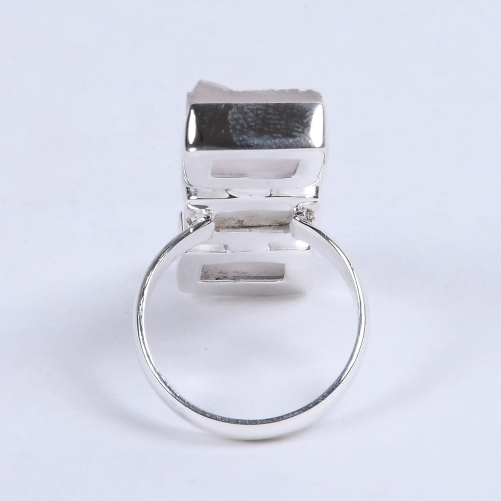 rings Artisan Made 925 Sterling Silver Crystal Quartz Gemstone Statement Ring - by Bhagat Jewels