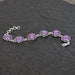 Bracelets Artisans Design Natural Purple Copper Turquoise Gemstone 925 Sterling Silver Cluster Bracelet.