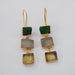 Aventurine Crystal And Citrine Dangle Earrings With 18k Gold Plated - By Krti Handicrafts