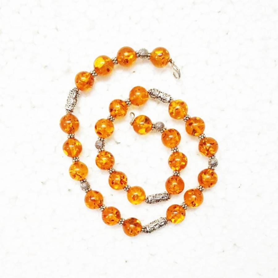 necklaces Awesome BALTIC AMBER Gemstone Necklace Birthstone Adjustable Size - by Silver Jewelry Zone