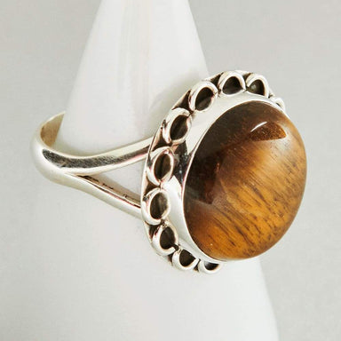 Rings Awesome NATURAL TIGER EYE Gemstone Ring Birthstone 925 Sterling Silver Fashion Handmade All Size Gift - by Jewelry Zone