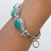 Bracelets Bali Design Turquoise Bracelet Gemstone Silver Handmade Jewelry Gift - by Aurolius