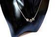 Bali Silver Ball Beads Necklace with Gold 18 K Accents Gift Idea for Her