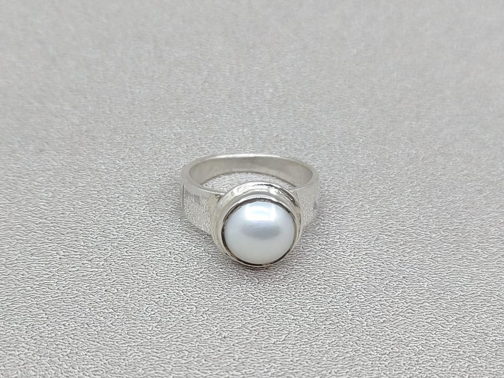 rings Baroque Pearl 925 Sterling Silver Ring,Chunky Pearl,Handmade Jewelry,Gift for Her - by Paradise