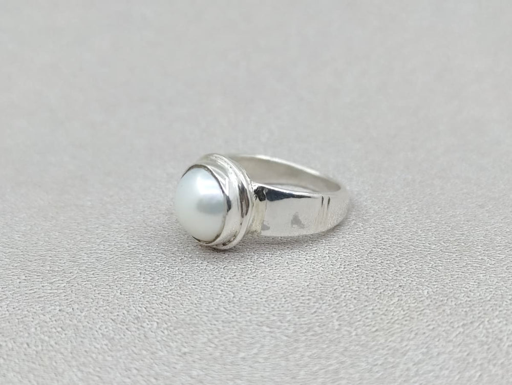 rings Baroque Pearl 925 Sterling Silver Ring,Chunky Pearl,Handmade Jewelry,Gift for Her - by Paradise