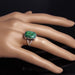 rings Beautiful 925 Sterling Silver Emerald Facet Cut Green Gemstone Statement Ring Handcrafted Jewelry For Her - by GIRIVAR CREATIONS