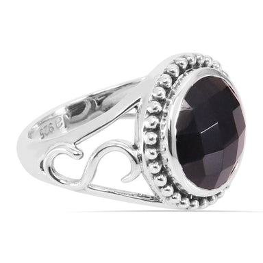 Beautiful Black Onyx Gemstone Ring 925 Sterling Silver Handmade Solid Gift for Men and Women - by Rajtarang