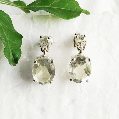 earrings Beautiful Green Amethyst Birthstone Earrings - by Silver Jewelry Zone