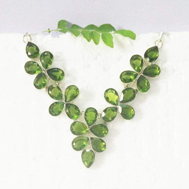 Necklaces Beautiful GREEN PERIDOT Gemstone Necklace Birthstone 925 Sterling Silver Fashion Handmade Gift Adjustable Size