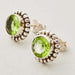 Beautiful Green Peridot Gemstone Stud Earrings Birthstone 925 Sterling Silver Earring - By Jewelry Zone