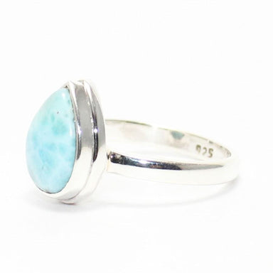 rings Beautiful NATURAL DOMINICAN LARIMAR Gemstone Ring Birthstone 925 Sterling Silver Fashion Handmade Jewelry All Size Gift - by Zone