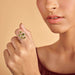 Rings Beautiful Natural Green Peridot Gemstone Silver Ring - by Jewelry Zone