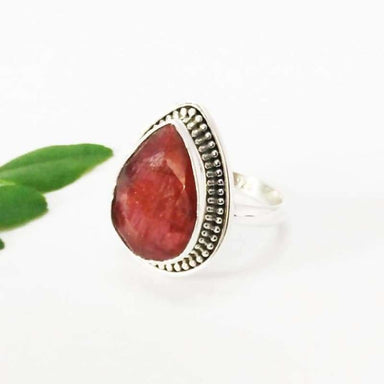 Rings Beautiful NATURAL INDIAN RUBY Gemstone Ring Birthstone 925 Sterling Silver Fashion Handmade All Size Gift