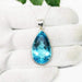 Necklaces Beautiful SWISS BLUE TOPAZ Gemstone Pendant Birthstone 925 Sterling Silver Fashion Handmade Free Chain Gift