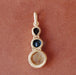 Bezel Set 18K Gold Plated Amethyst Blue Topaz And Citrine Gemstone Fashion Pendant - by Bhagat Jewels
