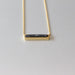Black Howlite Bar Gold Necklace Minimalist Neck Charm Gold Plated Brass Elegant Gift N5 - By Silver Soul Charms