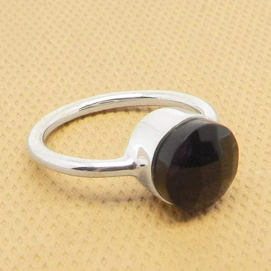 Rings Black Onyx 925 Sterling Silver Bezel Set Gemstone Ring Jewelry