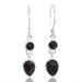 Black Onyx Earring Sterling Silver Dangel Drop Gemstone Gift for Mom - by Rajtarang