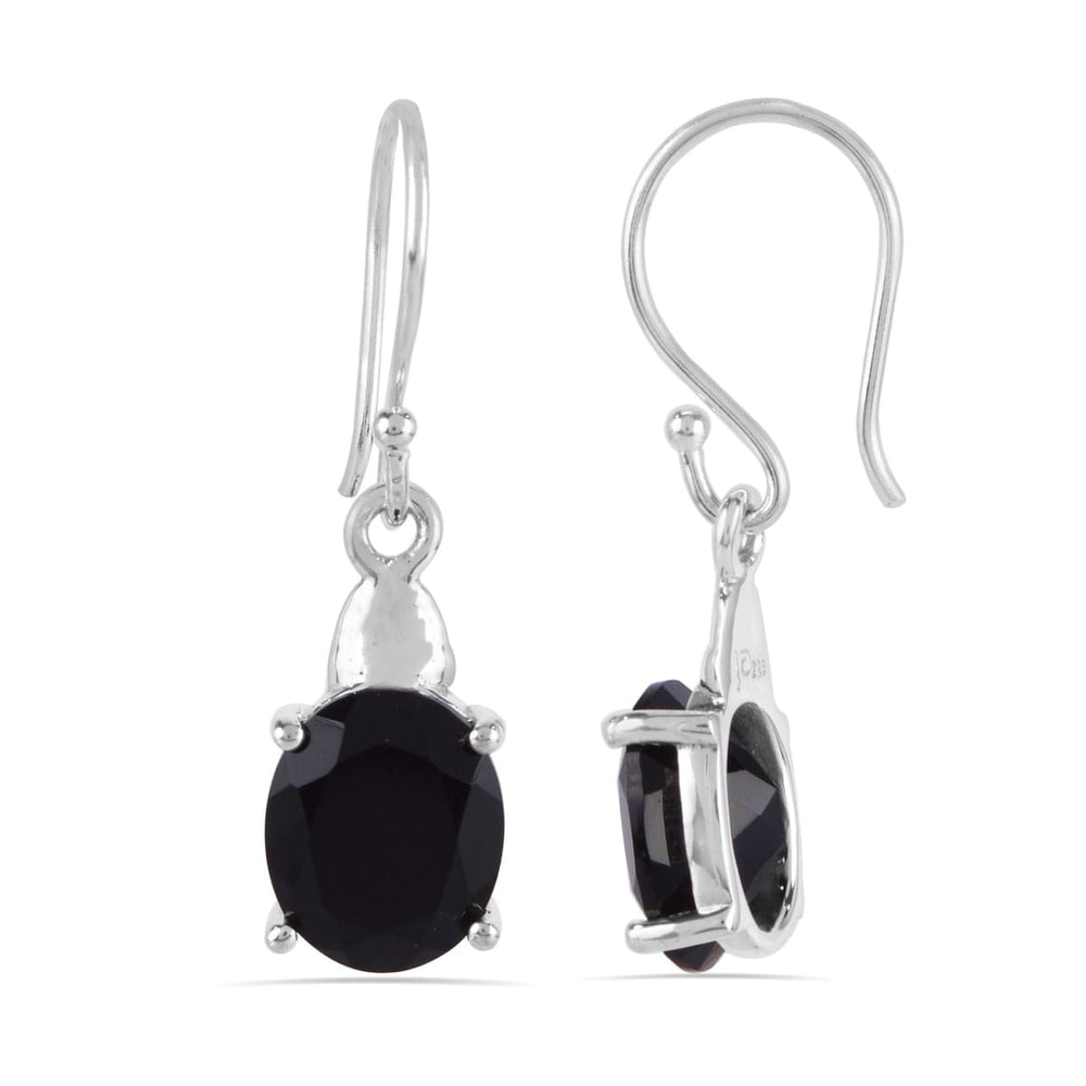 Black Onyx Earring Sterling Silver Dangel Drop Gemstone Gift for Women’s - by Rajtarang