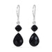Black Onyx Earring Sterling Silver Dangel Drop Gemstone Gift for Girls - by Rajtarang