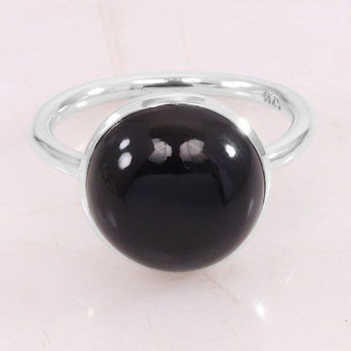 Black Onyx Ring 925 Sterling Silver Handmade Gemstone 12x16mm Bezel Setting for Men’s - by Rajtarang
