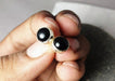 Black Onyx Silver Studs 925 Sterling Jewelry Stud Earrings Stone Round Studs, - By Tanabanacrafts