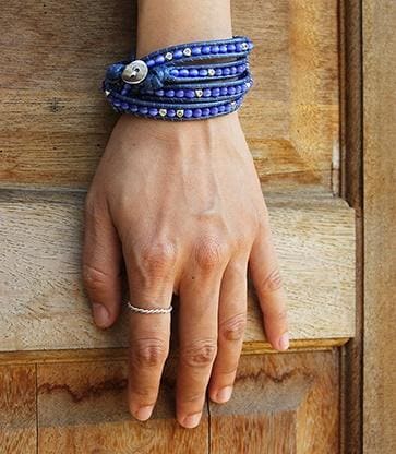Bracelets Blue Cats Eyes Wrap Bracelet - by Warm Heart Worldwide