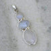 Necklaces Blue Fire Faceted Rainbow Moonstone Gemstone 925 Sterling Silver Artisan Handmade Pendant Jewelry