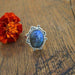 Rings Blue Fire Labradorite 925 Sterling Silver Ring Cabochon