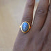 Rings Blue Fire Labradorite gold ring 14k yellow