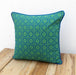 Blue And Green Throw Pillow Cover Tile Print Cotton Sizes Available. - By Vliving