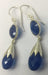 Earrings Blue Quartz Round & Briollet Shape Stone Earring - by TJ GEMS