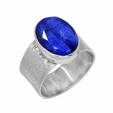 rings Blue Sapphire 925 Sterling Silver Ring Amazing Handmade Jewelry Gift for her - by InishaCreation